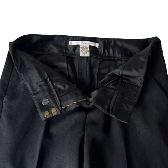 Diane von Furstenberg Black Flare Pants Sz.8 Wool Bland Career Old Money Chic - Picture 8 of 9